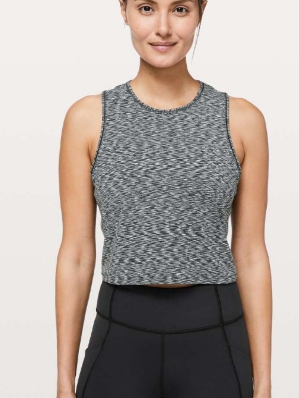 lululemon athletica Cinch Me Up Tank — Black & White Space Dye